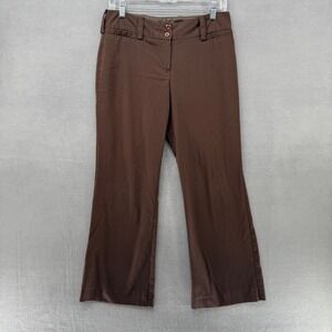 IZ Byer California Cambridge Brown Flare Dress‎ Pants Trousers Womens 7